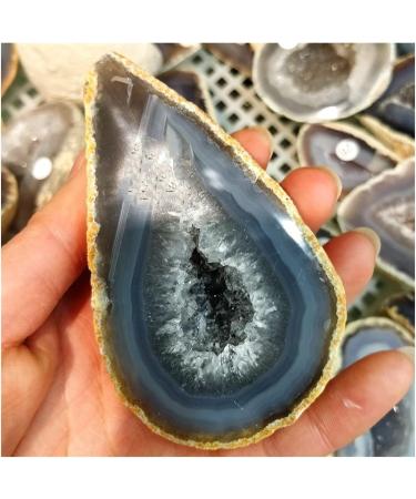 Natural Crystal Rough Natural Original Raw Agate Crystal Geode Cutting Hole Feng Shui Decor Stone Specimen Craft Collectibles yuebang (Size : 150-200g a Piece) - Buy Online on GoSupps.com