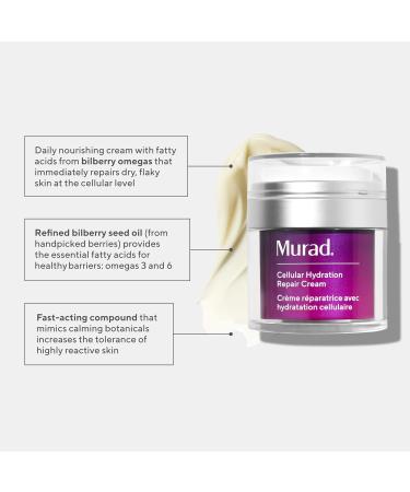 Murad Cellular Hydration Barrier Repair Cream | Nourishing Face Moisturizer for Dry Skin | Bilberry Omega Fatty Acids & Allantoin | 1.7 Fl Oz - Buy Online on GoSupps.com