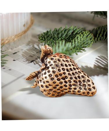 Warmhm 3pcs Brass Strawberry Home Decor Statue Strawberry Decor Brass Adornment Strawberry Ornament Brass Fruit Ornament Small Desktop Decor Brass Figurine Brass Decor Ornaments Delicate Goldenx3pcs 4.50X3.50X3.50CMx3pcs - Buy Online on GoSupps.com
