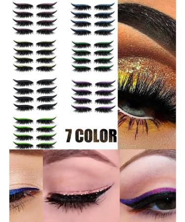 GGOOD Eyeliner Eyelash Stickers Reusable Waterproof Stick on Eyeliner Eyeshadow Makeup Black Artificial Eyelashes - Buy Online on GoSupps.com