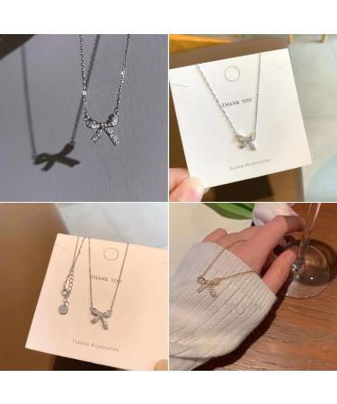 KUAIYIJU Butterfly Necklace with Rhinestone Bow - Stylish Gold Accessory for Women & Girls - International Shipping - Buy Online on GoSupps.com