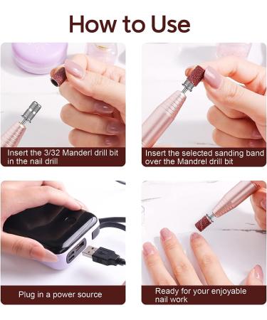 300 PCS Nail Cutter Attachments - Professional Grinding Sleeves & Bits for Gel Nails | Premium Nail Design Tools - Buy Online on GoSupps.com