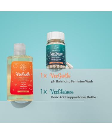 VeeFresh VeePower Lite Bundle - Ultimate Feminine Care for Freshness & Odor Control | VeeCleanse Boric Acid Suppositories & VeeGentle pH Balance Wash - Shop Now - Buy Online on GoSupps.com