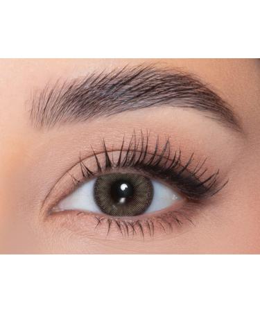 Bella Diamonds Colored Wood Stone Lenses - Dark Gray Monthly Contact Lenses for Natural Look - Dioptria -0.00 - 1 Pair - Buy Online on GoSupps.com