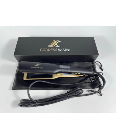 Goddess Professional Hair Straightener 480 F - 1.5 Inch Black & Gold | International Shipping Available - Buy Online on GoSupps.com