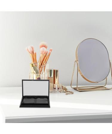ERINGOGO Palette Magn tique Mate Noire 2 Compartiments avec Miroir Palette Vide Rechargeable pour Fards Paupi res et Blush Organisateur Maquillage de Voyage Diy Rangement - Buy Online on GoSupps.com
