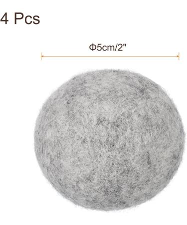 sourcing map 4 Pcs Wool Dryer Balls 2 Inches Wool Laundry Dryer Balls for Reducing Clothing Static and Wrinkles Light Grey 2" Light Grey - Buy Online on GoSupps.com