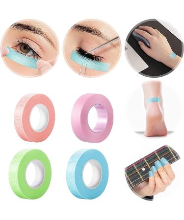 STaBeG Eyelash Tape 4 Rolls Fabric Eyelash Tape Beauty Eyelash Tape Microporous Breathable Tapes for Eyelash Extension Green powder purple blue - Buy Online on GoSupps.com