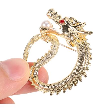 Chinese Style Dragon Brooch - Abaodam Zodiac Sign Jewelry in Durable Alloy Metal - Buy Online on GoSupps.com