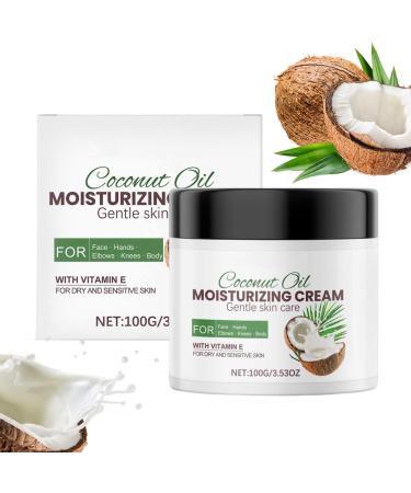 WJnflQN Moisturizing Body Cream | Non-Greasy Texture Plant-Based Cream for Dry Body and Face | For Knees Elbows Legs Back Feet Sensitive Skin Men and Women Daily Care Home Travel Bathroom