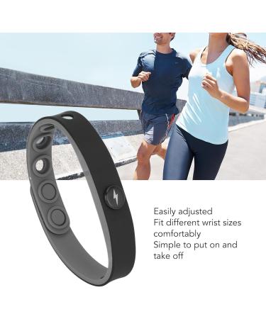 Customizable Black Silicone Anti-Static Bracelet - Versatile Easy to Use & Negative Ion Technology - Buy Online on GoSupps.com