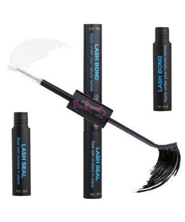 SWINGING Lash Clusters Bond and Seal for Lashes Cluste Long Retention 2-3days Waterproof Individual Lash Glue for Lash Clusters DIY Eyelash Extensions Glue at Home Lash Bond & Seal-black
