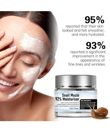 Snail Mucin 92% Moisturizer - Daily Face Gel Cream & Repair Cream for Ultimate Hydration | Baba de Caracol Snail Cream - Buy Online on GoSupps.com