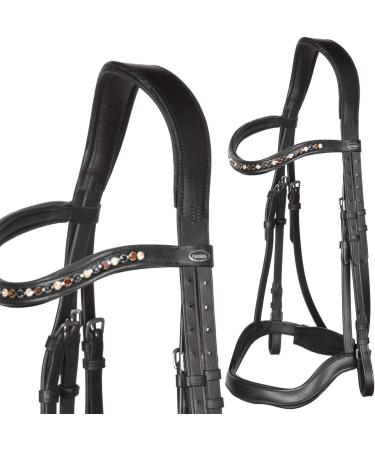Heinick-Reitsport Bari Anatomic Black Bridle for Thoroughbreds | Soft Comfort & International Shipping - Buy Online on GoSupps.com