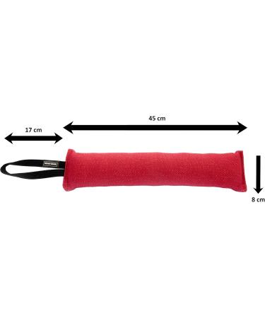 Dingo Gear Cotton Nylon Bite Sausage for Dog Training | IGP IPO Obedience Protection | 45x8 cm Red | High-Quality Sport Gear - Buy Online on GoSupps.com