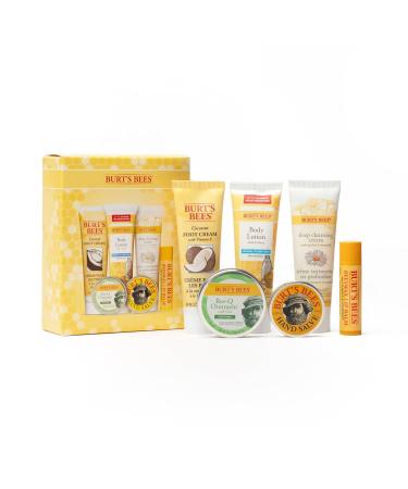 Burt's Bees Timeless Minis Kit With Coconut Foot Cream Milk and Honey Body Lotion Deep Cleansing Cream Res-Q Ointment Hand Salve and Beeswax Lip Balm Natural Origin Skin Care 1 Kit Timeless Minis Set 6 Count - Buy Online on GoSupps.com