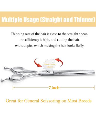 JASON 7 Multipurpose Dog Grooming Scissors - Cutting, Thinning, Blending & Texturizing Shears | JP 440C Japanese Steel - Buy Online on GoSupps.com