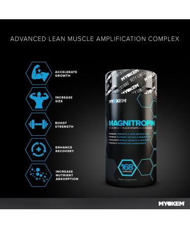 MYOKEM Magnitropin - Advanced Lean Muscle Complex for Strength & Muscle Growth | 168 Capsules - Boost Recovery & Nutrient Absorption - International Shipping Available - Buy Online on GoSupps.com