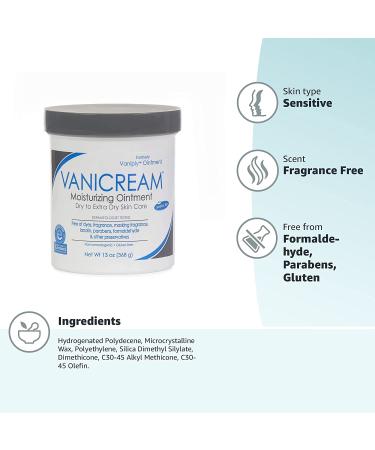 Vanicream Moisturizing Ointment 13 oz - Unscented, Sensitive Skin Formula - Buy Online on GoSupps.com