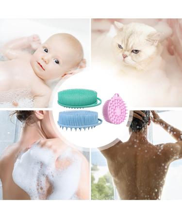 NASHARIA 3 PCS Silicone Body Scrubber Set - 2-in-1 Loofah and Rapid Foaming Scrubbers for Shower - Clean and Sanitary Skin Care Solution - Buy Online on GoSupps.com