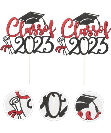 INOOMP 6pcs 2023 2023 Graduation Arrangements Graduation Party Class of 2023 Cupcake Topper Grad Party Cupcake Topper Class of 2023 Cake Picks Graduation Cupcake Toppers Paper Props Flash - Buy Online on GoSupps.com