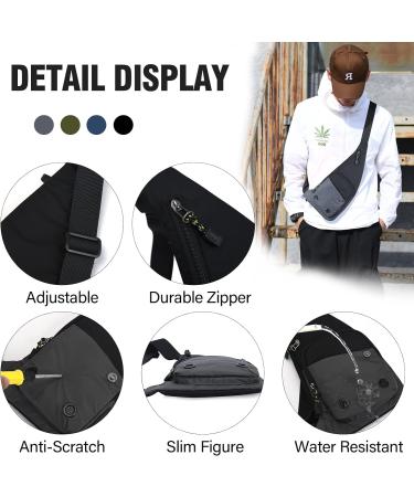 Peicees Sling Bag | Shoulder Backpack with Multiple Pockets for Outdoor Activities | Black - Buy Online on GoSupps.com