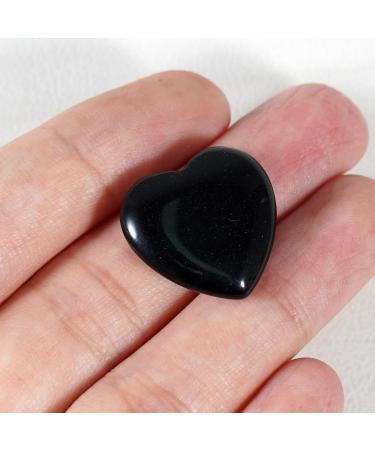 Soulnioi Mini Obsidian Crystal Heart Stone - 20mm Tumbled Worry Stone for Reiki Therapy and Stress Relief - Buy Online on GoSupps.com