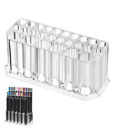 Acrylic Lip Liner Organizer | Make Up Brush Holder Eyeliner Organizer | Eyeliner Holder Makeup Storage Desktop Accessories with 26 Slots Generic