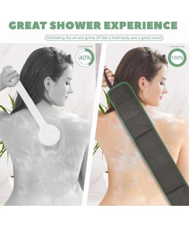 Liseternal Shower Back Scrubber for Women - Exfoliating Body Scrubber with Thickened Sponge - Machine Washable - 39.4'' x 4.9 - Buy Online on GoSupps.com