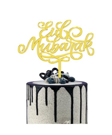 Acrylic Eid Mubarak Cake Topper Ramadan Muslim Hajj Eid Decor for Eid Party Islam Cake Decorations