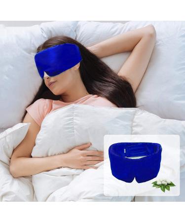 Sleep Mask for Women Super Smooth Eye Mask for Sleeping - 100% Mulberry Silk Sleep Mask for A Full Night's Sleep Ultimate Sleeping Aid/Blindfold(Sapphire blue)