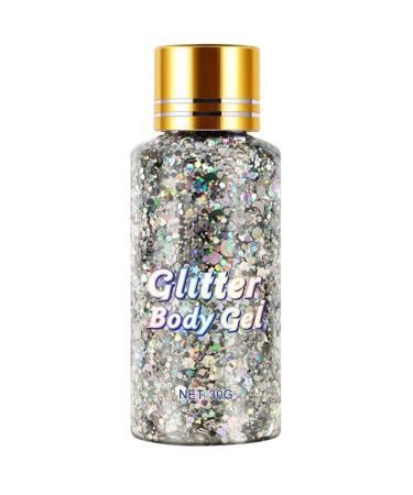 YUAB YUAB Shimmering Body Gel Self-Adhesive Glow Paint Gel Art Makeup for Body Face and Hair Holographic Cosmetic Grade Bag Pouch