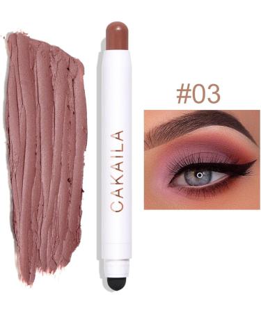 Eye Shadow Sticks | Shine Matte Pearl Eye Highlighter Brightener Stick Double-end Stick Crayon Automatic Rotating Design for Base Contouring Smoky Eyes - Buy Online on GoSupps.com