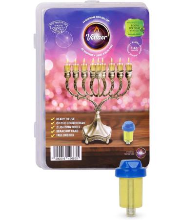 SHALHEVET LIGHT Vehaer 44 Prefilled Cups Hanukkah Chanukah Olive Oil Ready to Use Fits Most Menorah (Liquid Oil 1:45 HR Small) Liquid Oil 1:45 HR S - Buy Online on GoSupps.com