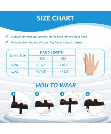 Joingood Finger Rail - Metacarpal Finger Support for Arthritis & Injuries | Fits Left/Right Hand (L/XL) - Buy Online on GoSupps.com