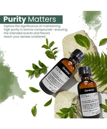 Geraniol - Premium High Purity Aroma Compound - 100mL (3.3 Fl Oz) | Worldwide Shipping Available - Buy Online on GoSupps.com