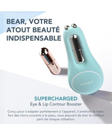 Set FOREO A Wink 'n' a Smile - Appareil anti rides micro-courant BEAR 2 eyes & lips + Serum FOREO SUPERCHARGED Eye & Lip Contour Booster 3x3 5 ml - Traitement anticernes et appareil repulpant l vres Blanc - Buy Online on GoSupps.com