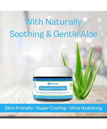 Hexagels Plus Aloe Vera Hydrogel Pads - Paraben Free Blister Prevention & Skin Irritation Relief (50ct - Buy Online on GoSupps.com