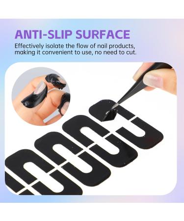 KALIONE Nail Polish Protectors - 100pcs U-Shaped Cuticle Guards with Tweezers for Nail Art & Painting - Peel Off Stickers (5 Colors) - International Shipping Available - Buy Online on GoSupps.com