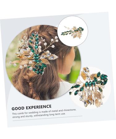 Ipetboom Wedding Headpiece Silver Leaf Tiara Hair Comb for Girls Rhinestone Hair Clips Hair Barrettes for Girls Decorative Hair Clips Womens Headpiece Girl Headpiece Bride Metal Glass - Buy Online on GoSupps.com