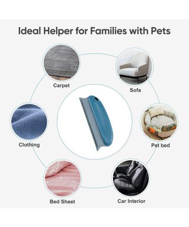 Pet Hair Remover Brush Dog & Cat Hair Remover Efficient Pet Hair Brush Safe for Cleaning Pet Fur Lint from Car Funiture Carpets Bed Sheet Sofa and Clothes (Dark Blue) - Buy Online on GoSupps.com