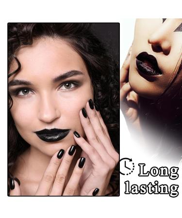 Black Matte Lipstick - Highly Pigmented Non-Stick Cup Gloss for Halloween & Cosplay | Moisturizing Waterproof Eye Black Stick for Sports - Buy Online on GoSupps.com