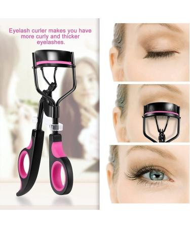 Eruinfang Eyelash Pliers & Lash Curler - Pain-Free Professional Tool for Perfectly Curved Eyelashes | Includes 10 Silicone Pads | Purple & Black - Buy Online on GoSupps.com