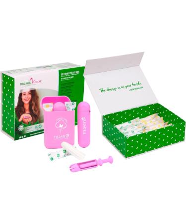 Organic Tampons with Reusable Applicator - Classic & Super | Masmi - Eco-Friendly Sustainable Menstrual Care - Buy Online on GoSupps.com