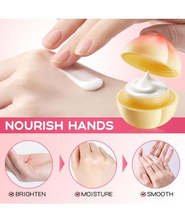 Peach Hand Cream Brighten Peach Moisturizing Hand Milk for Dry Cracked Hands and Skin Fruit Hand Lotion with Natural Plant Fragrance for Women and Girls - Buy Online on GoSupps.com