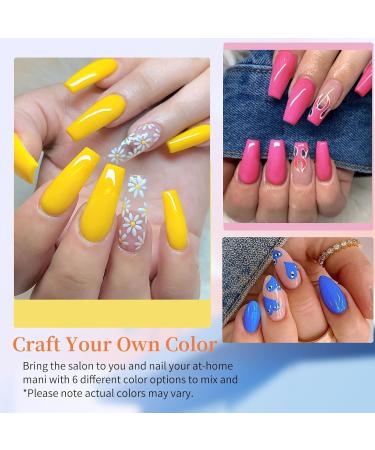 Tonitu 6 Pcs Non-Toxic Eco Nail Polish Kit - Glossy Pastel Colors: Pink Yellow Blue Red Glitter and Nude (42ml) - International Shipping Available! - Buy Online on GoSupps.com