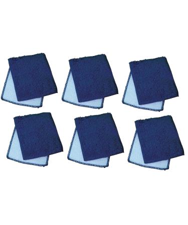Janey Lynn Designs Out of The Blue Shrubbies 5 x 6 Cotton & Nylon Cloth Pack of 6