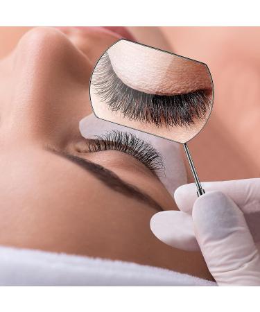 Stainless Steel Eyelash Extension Mirror - Large Square Lash Mirror with Storage Bag (Black) - Buy Online on GoSupps.com