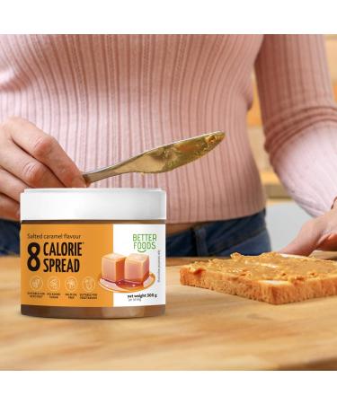 Better Foods 8 Calorie Spread Salted Caramel Flavor | Slimming Food & Low Calorie Diet | 300g - Buy Online on GoSupps.com