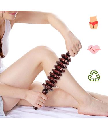 Whchiy Wooden Acupressure Massager - Anti-Cellulite Reflex Zone Massage Tool (39 cm Red) for Relaxation & Stress Relief - Buy Online on GoSupps.com